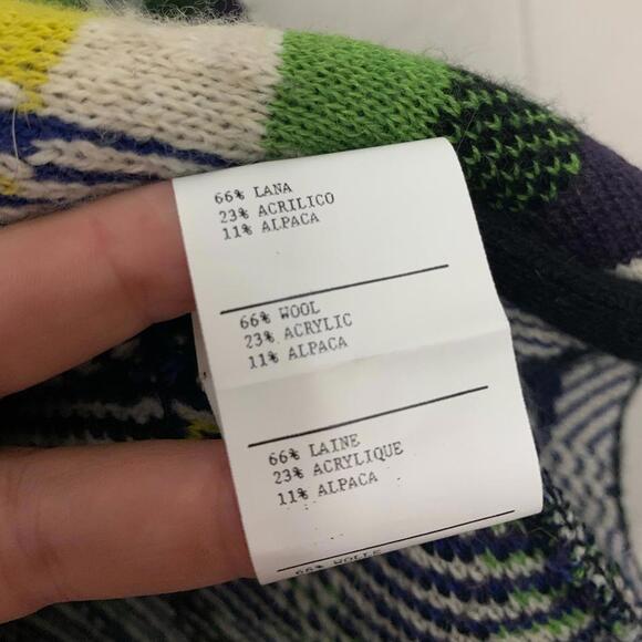 Aldo Martins Anthropologie Shanley Plaid Wool Sweater Coat multicolor | Size M - Picture 7 of 9